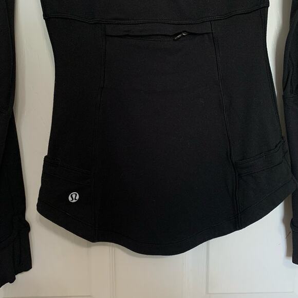 Lululemon Black Base Runner Half Zip Running Jacket Size 2 - Picture 8 of 10
